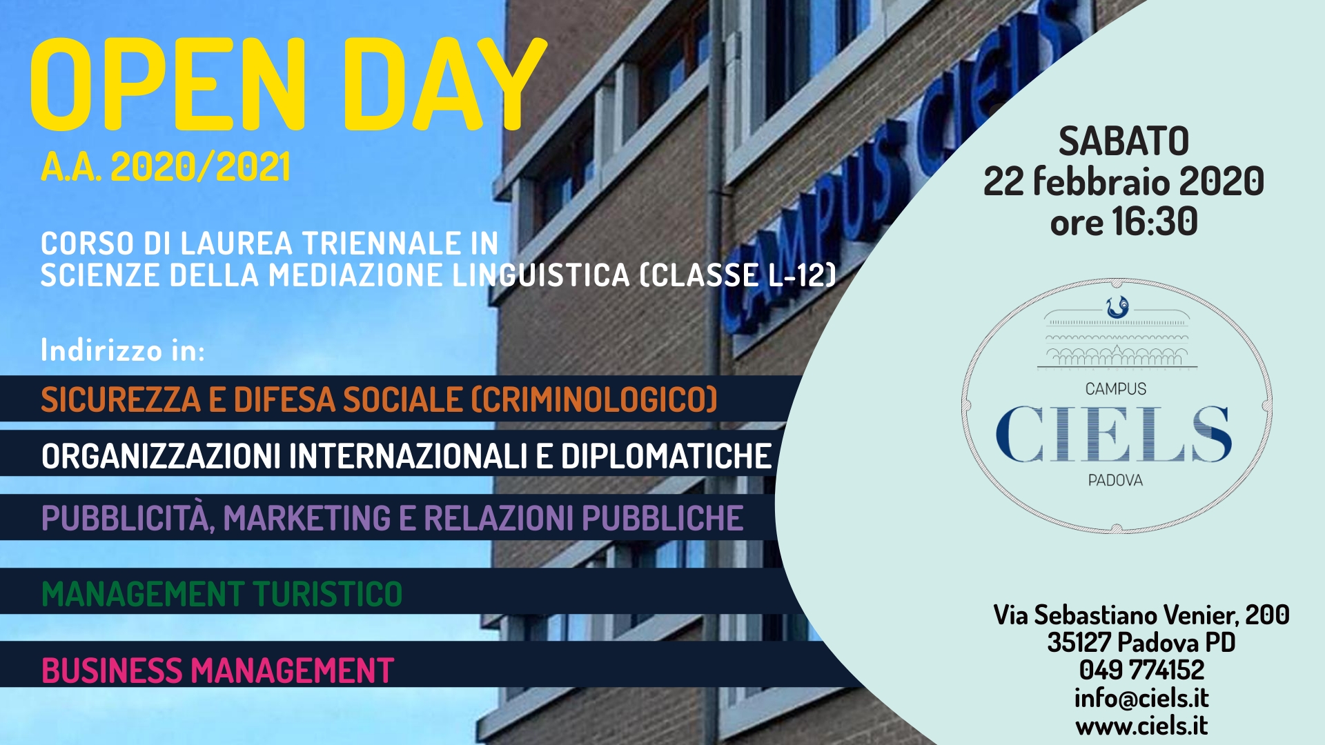 Open Day Campus Ciels 22.02.2020 PD